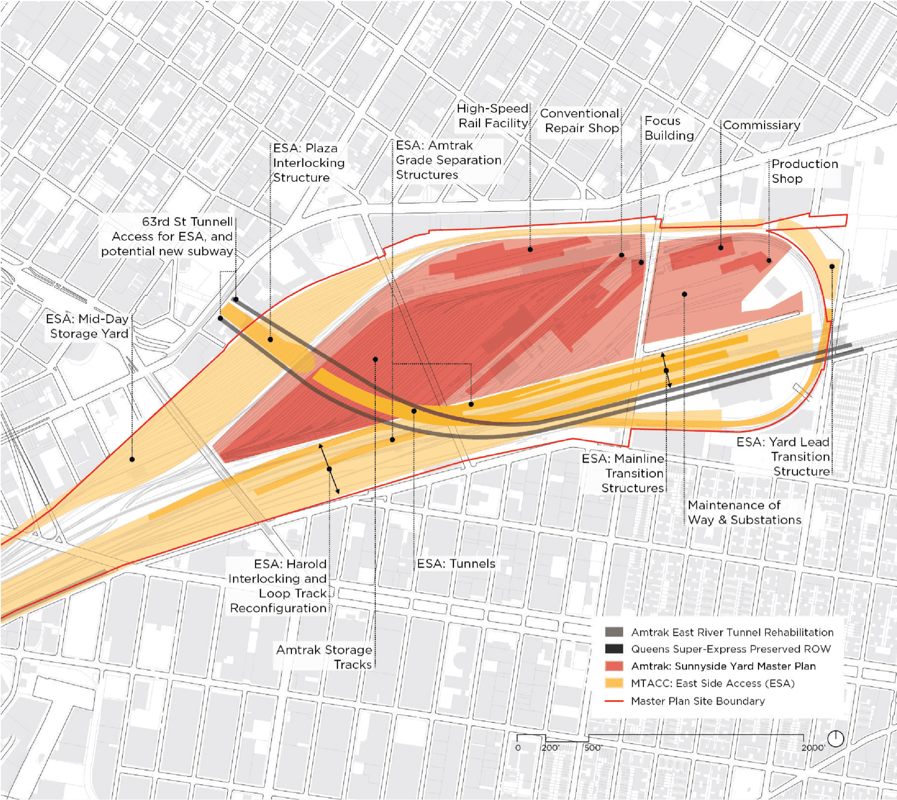 خريطة البنية التحتية للسكك الحديدية