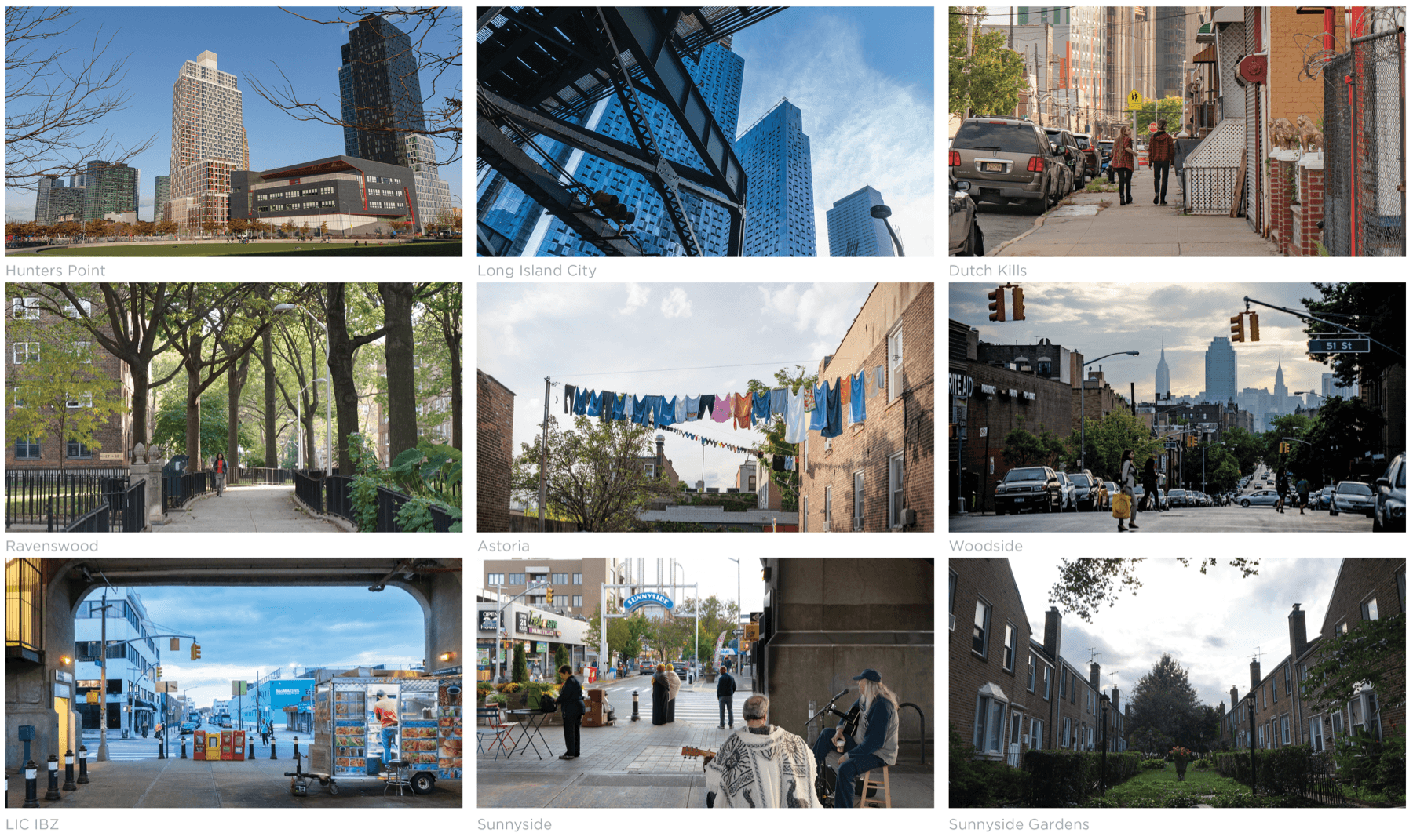 Images of 9 neighborhoods in Queens